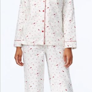 Charter club intimates flannel pajama set size small cardinal print